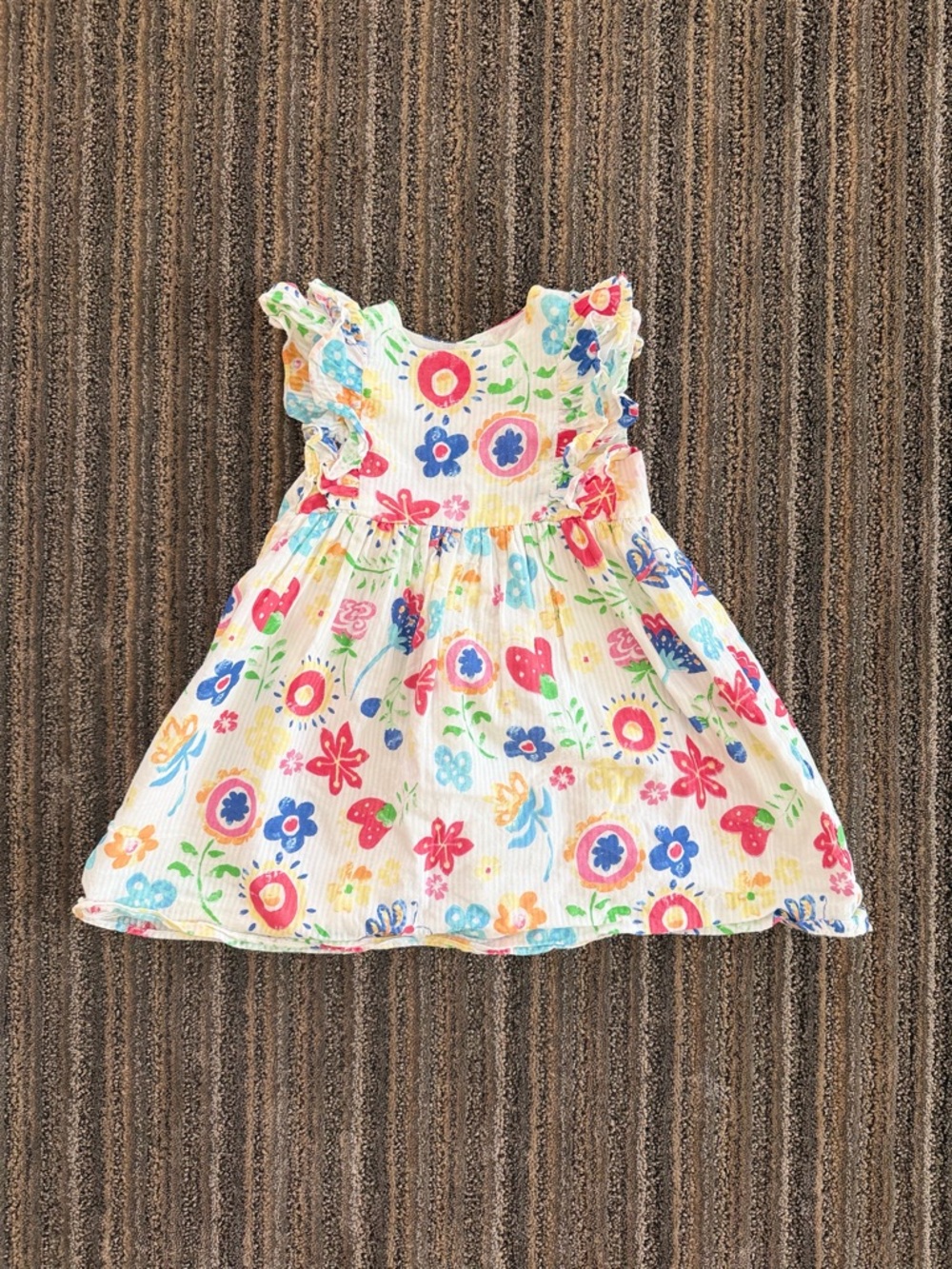 Pippa & Julie White Floral Print Sundress with Multicolor Flowers